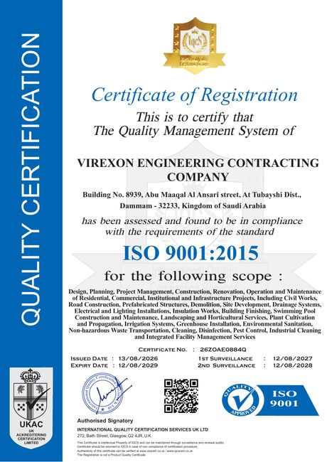 ISO 9001:2015 certificate